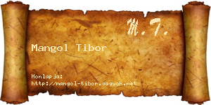 Mangol Tibor névjegykártya